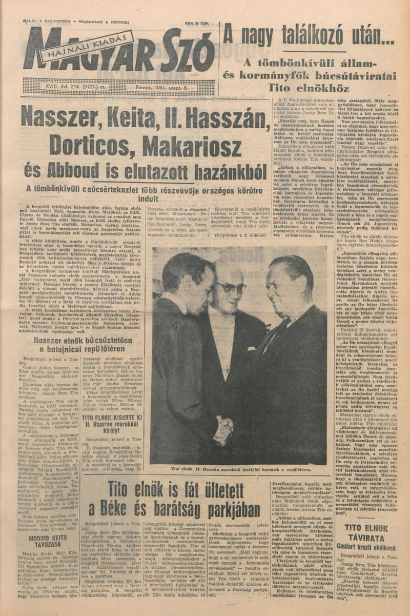 Magyar Szó, 18. évf. 1961. szeptember 8. 214. sz. 1–14. oldal