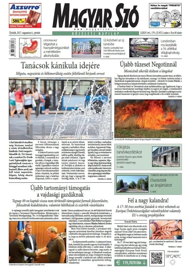 Magyar Szó, 74. évf. 2017. augusztus 4. 179. sz. 1–16. oldal