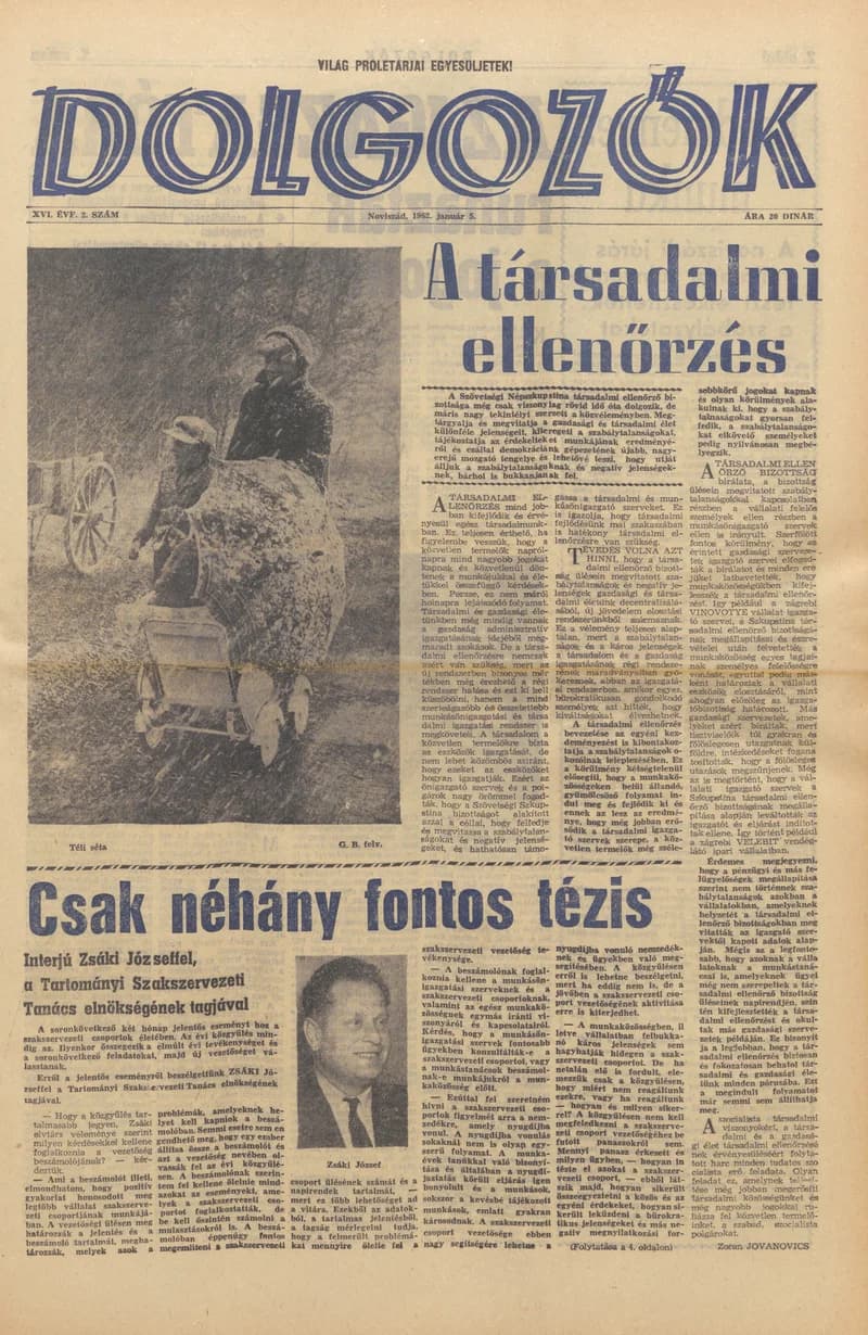 Dolgozók, 16. évf. 1962. január 5. 2. sz.