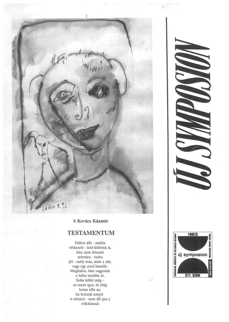 Új Symposion, 28. évf. 1992. május. 317. sz. 1–32. oldal