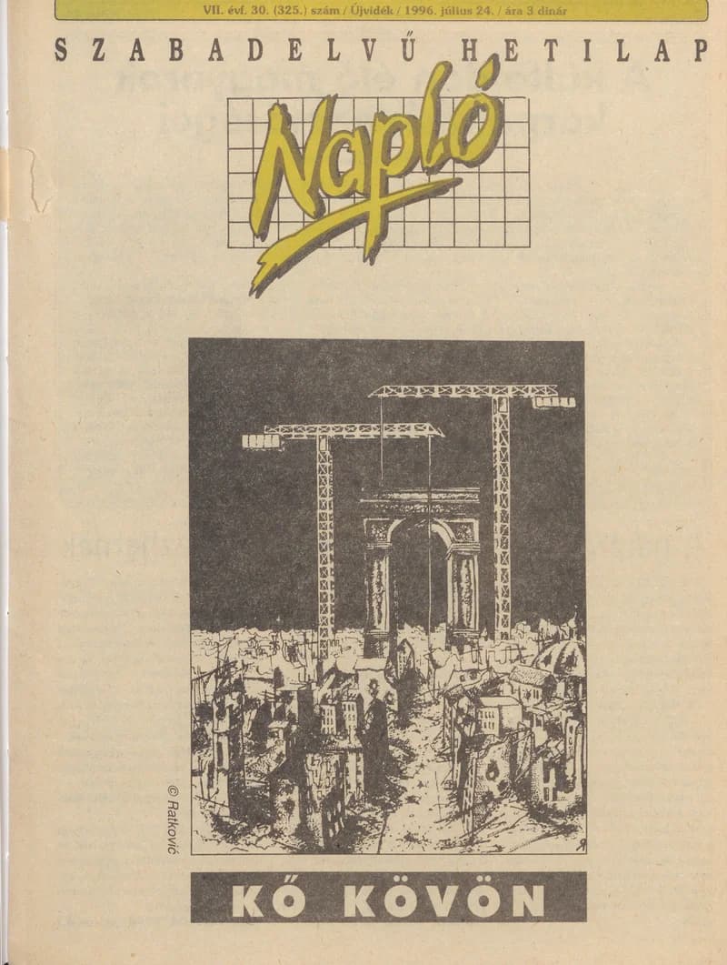 Napló - Szabadelvű hetilap, 7. évf. 1996. július 24. 325. sz.