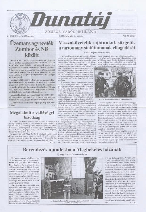 Dunatáj, 11. évf. 2009. február 4. 513. sz.