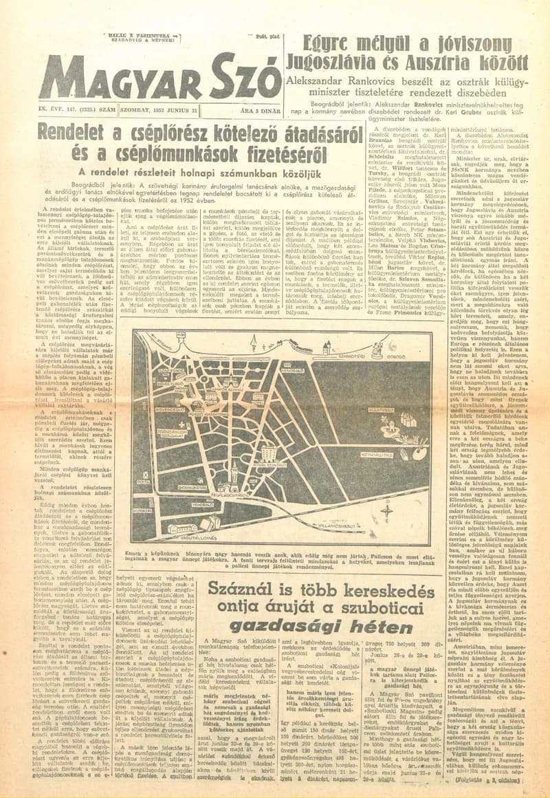 Magyar Szó, 9. évf. 1952. június 21. 147. sz. 1–4. oldal
