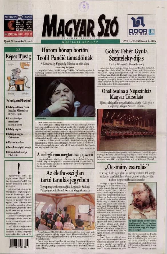 Magyar Szó, 67. évf. 2010. szeptember 22. 221. sz. 1–20. oldal