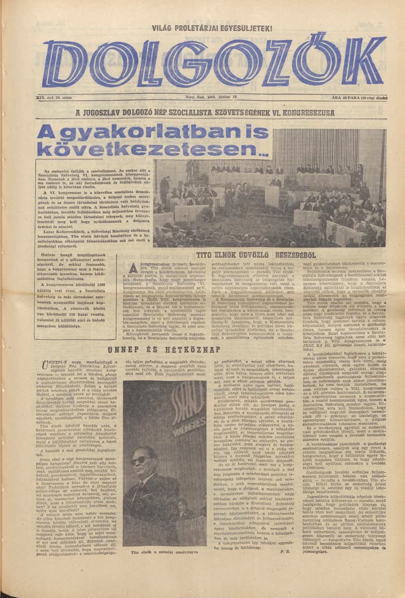 Dolgozók, 20. évf. 1966. június 10. 24. sz.