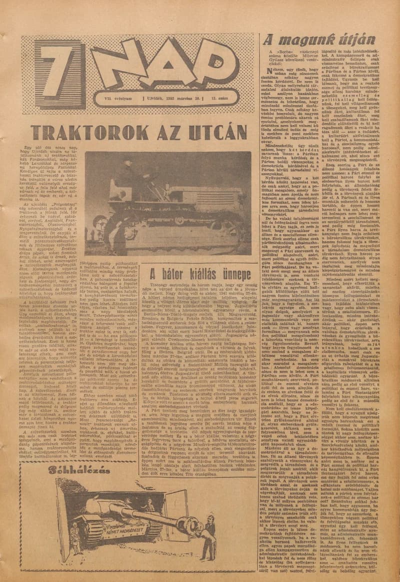 7 Nap, 7. évf. 1952. március 30. 13. sz. 1–12. oldal