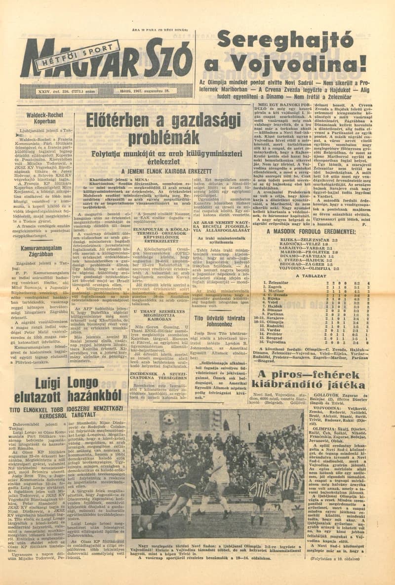 Magyar Szó, 24. évf. 1967. augusztus 28. 236. sz. 1–14. oldal