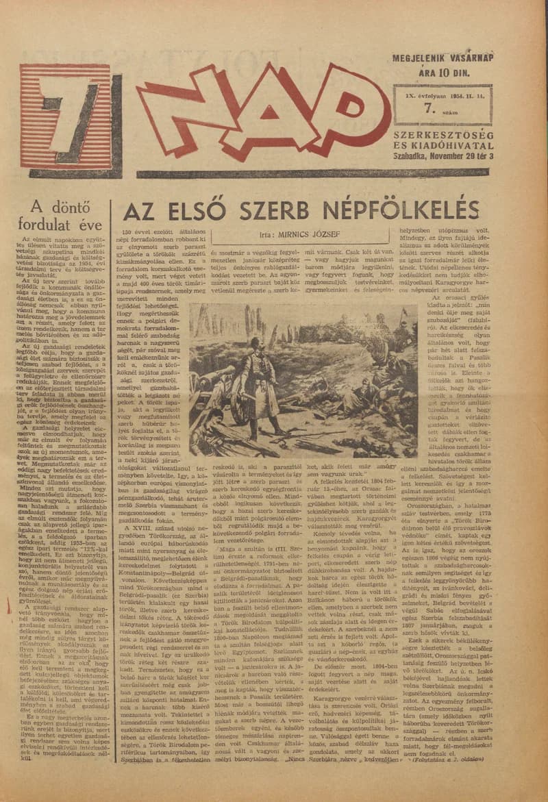 7 Nap, 9. évf. 1954. február 14. 7. sz. 1–16. oldal