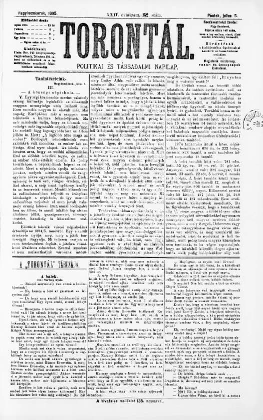 Torontál, 24. évf. 1895. július 5. 152. sz.