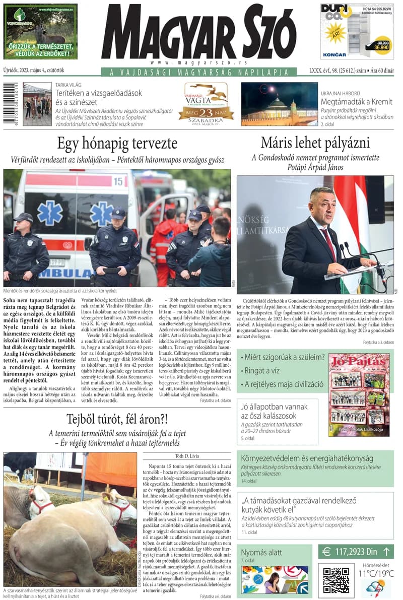 Magyar Szó, 80. évf. 2023. május 4. 98. sz.