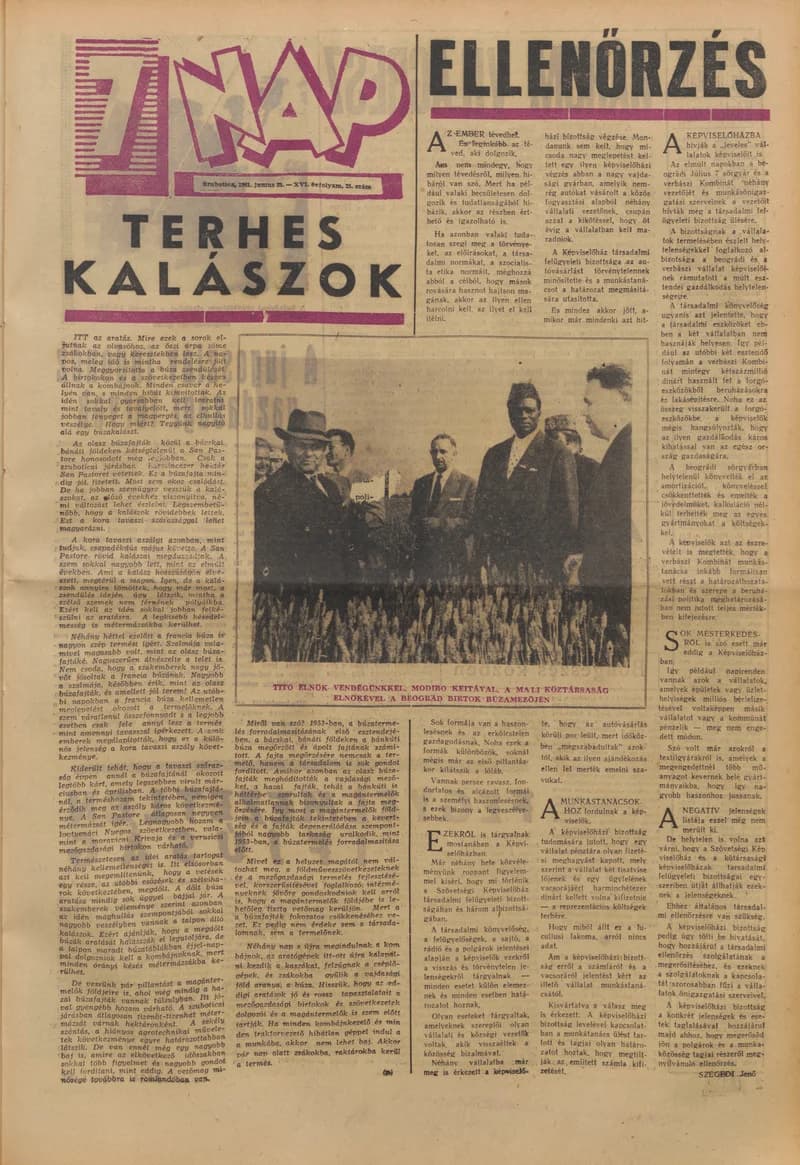 7 Nap, 16. évf. 1961. június 23. 25. sz. 1–20. oldal