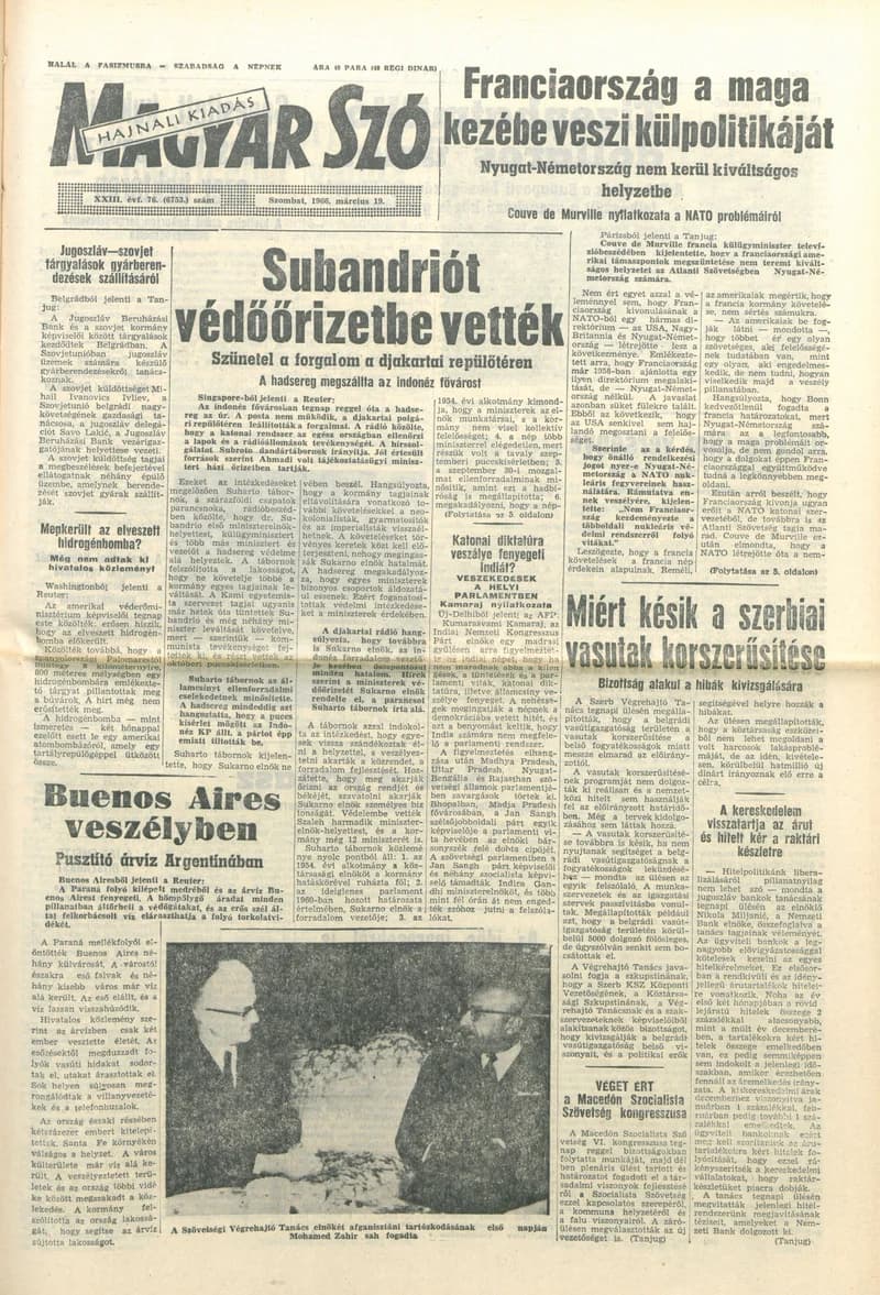 Magyar Szó, 23. évf. 1966. március 19. 76. sz.