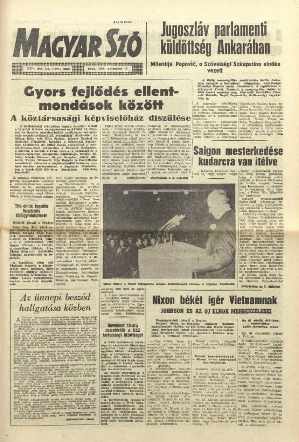 Magyar Szó, 25. évf. 1968. november 12. 313. sz. 1–16. oldal