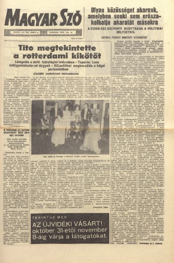 Magyar Szó, 27. évf. 1970. október 22. 291. sz. 1–16. oldal