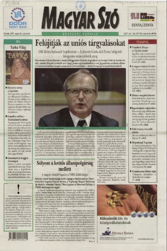 Magyar Szó, 64. évf. 2007. május 31. 124. sz. 1–20. oldal