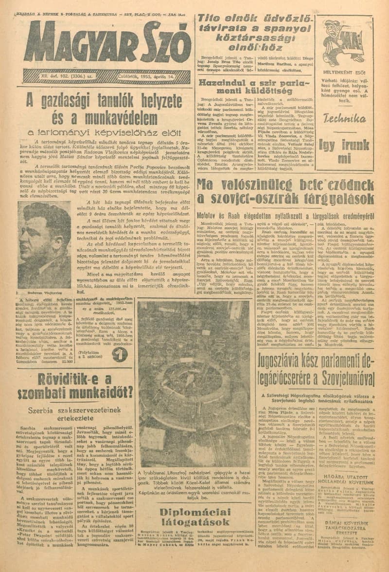 Magyar Szó, 12. évf. 1955. április 14. 102. sz. 1–8. oldal