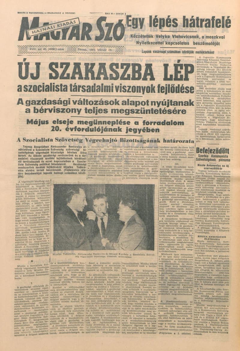 Magyar Szó, 18. évf. 1961. február 24. 45. sz. 1–12. oldal