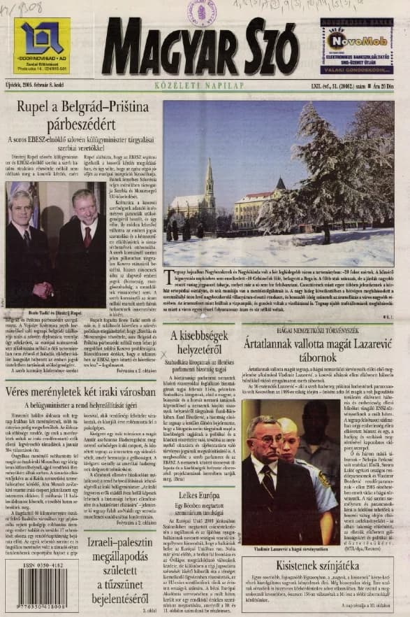 Magyar Szó, 62. évf. 2005. február 8. 31. sz. 1–20. oldal