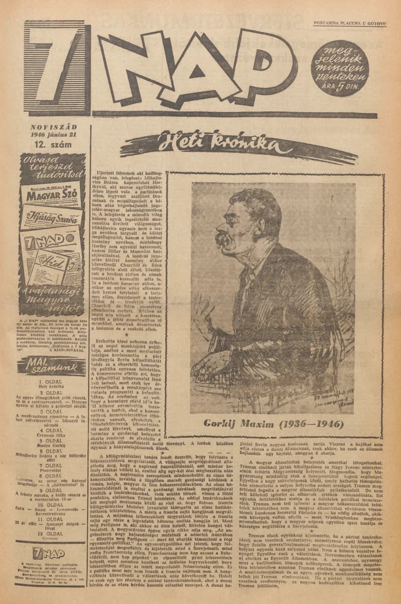 7 Nap, 1. évf. 1946. június 21. 12. sz. 1–12. oldal