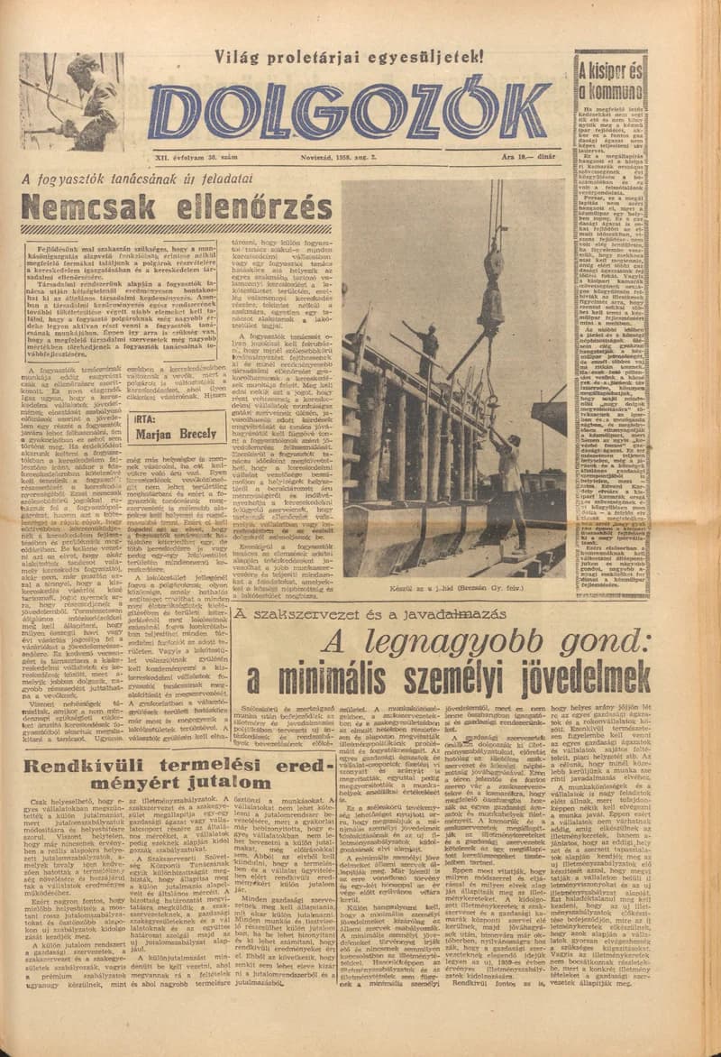 Dolgozók, 12. évf. 1958. augusztus 2. 30. sz.