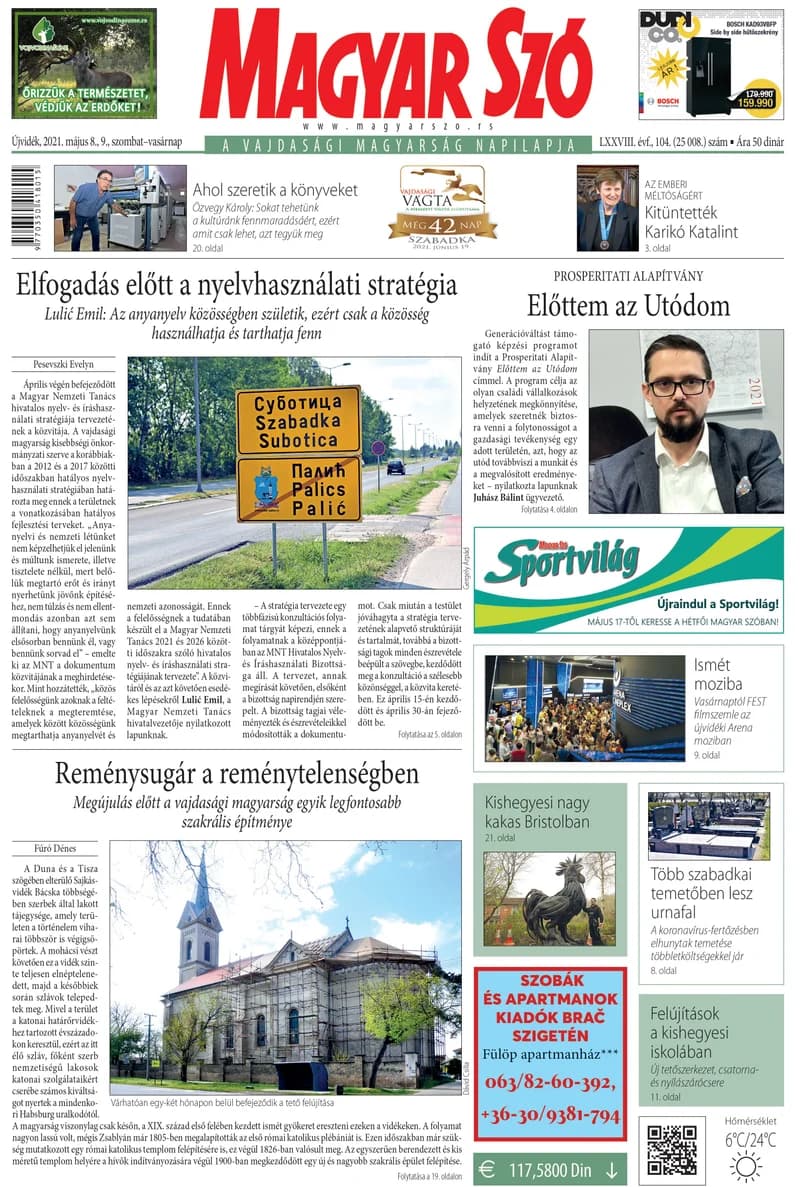 Magyar Szó, 78. évf. 2021. május 8. – 9. 104. sz. 1–32. oldal