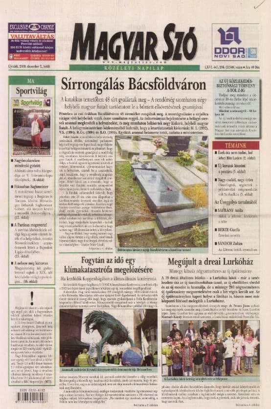 Magyar Szó, 66. évf. 2009. december 7. 286. sz. 1–16. oldal