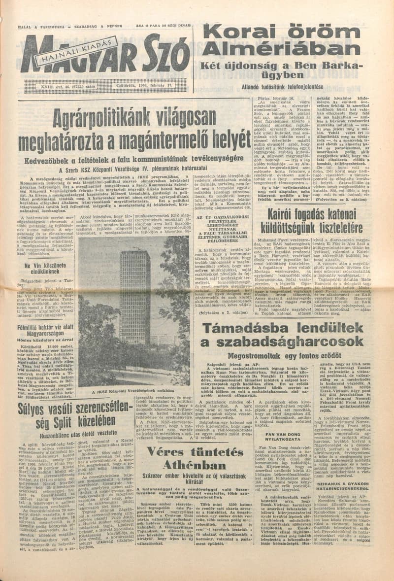 Magyar Szó, 23. évf. 1966. február 17. 46. sz.