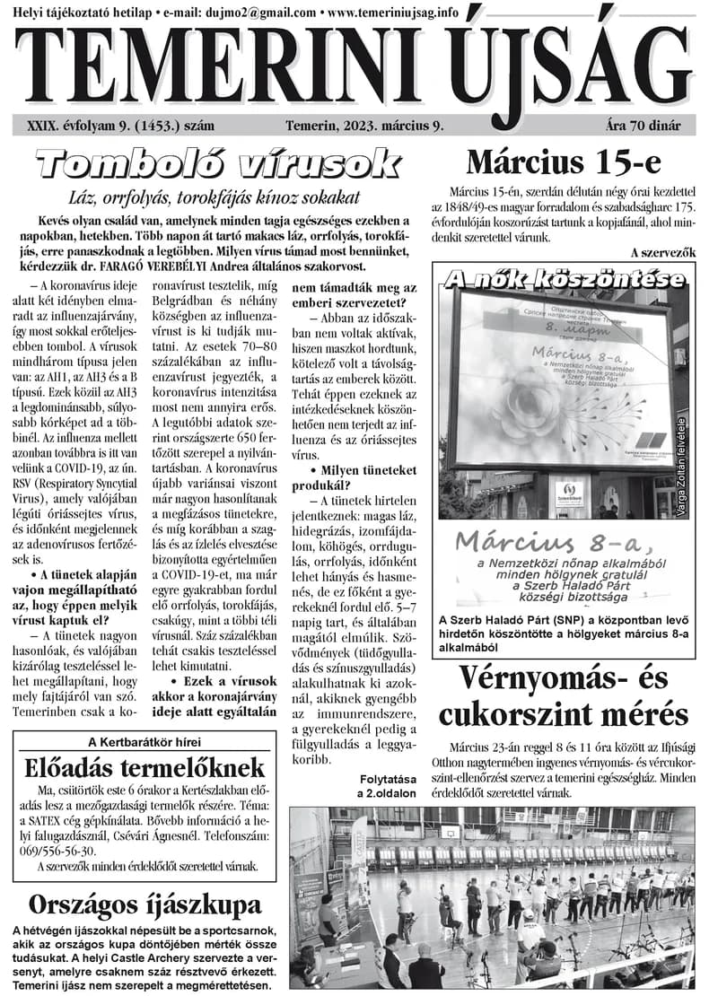 Temerini Újság, 29. évf. 2023. március 9. 9. sz.
