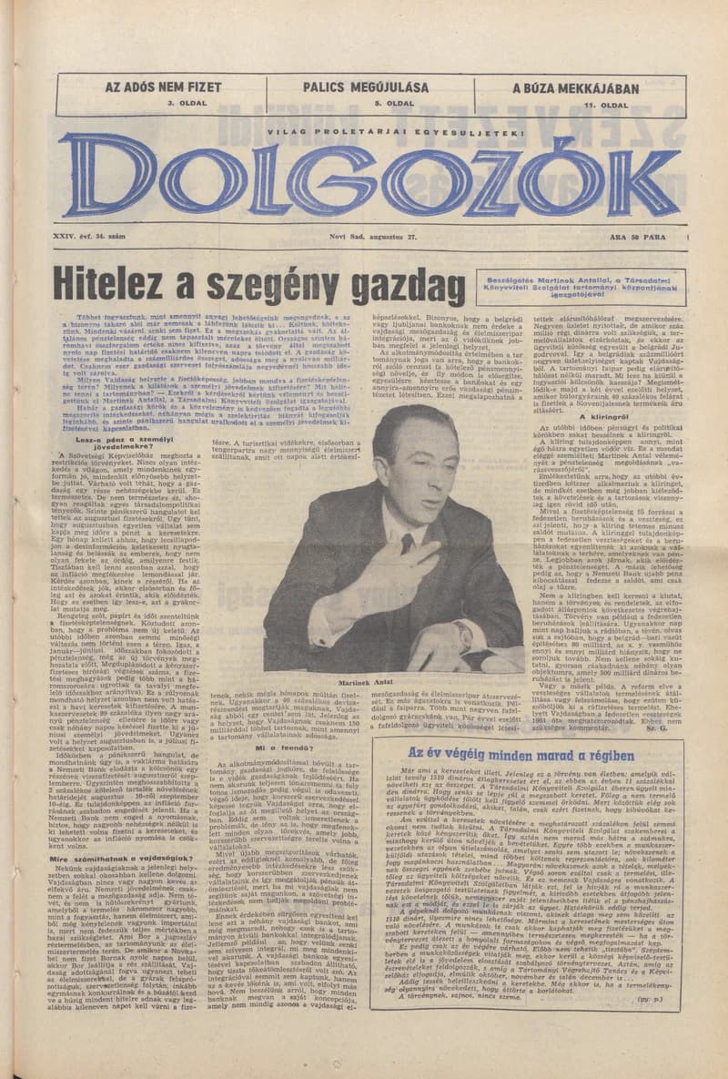 Dolgozók, 25. évf. 1971. augusztus 27. 34. sz.