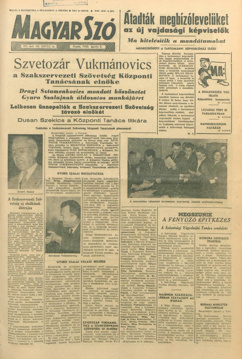 Magyar Szó, 15. évf. 1958. április 8. 96. sz. 1–10. oldal