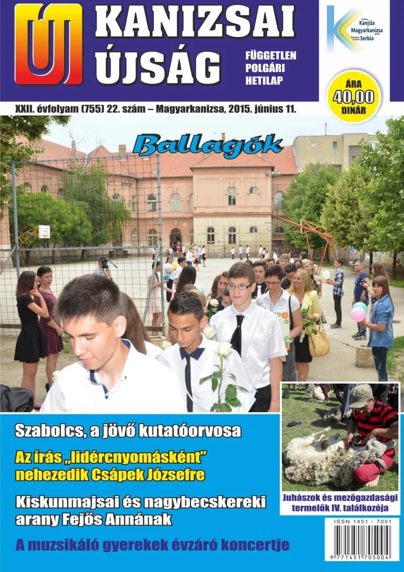 Új Kanizsai Újság, 22. évf. 2015. június 11. 22. sz.