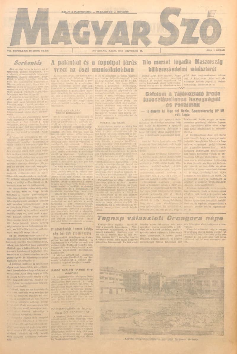 Magyar Szó, 7. évf. 1950. október 10. 241. sz. 1–4. oldal