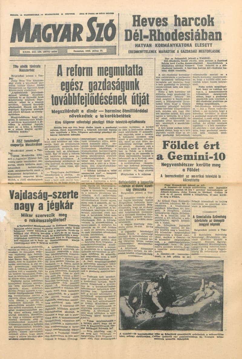 Magyar Szó, 23. évf. 1966. július 23. 199. sz.