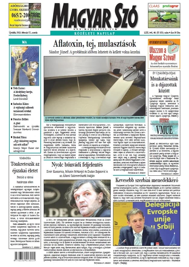 Magyar Szó, 70. évf. 2013. február 27. 46. sz. 1–20. oldal