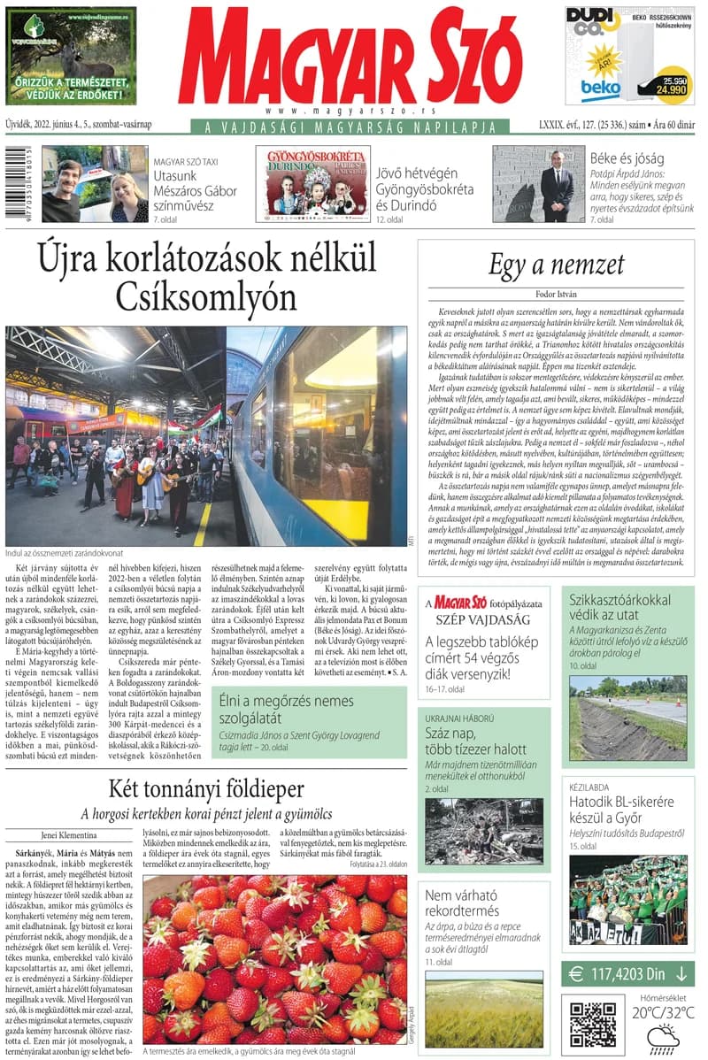 Magyar Szó, 79. évf. 2022. június 4. – 5. 127. sz. 1–32. oldal