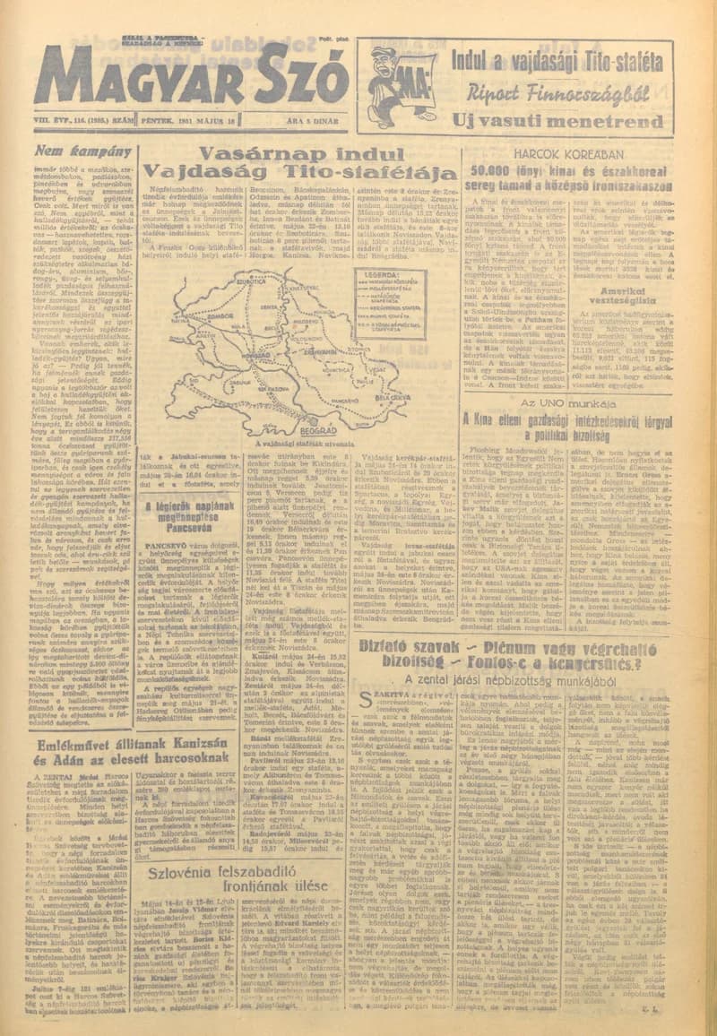 Magyar Szó, 8. évf. 1951. május 18. 116. sz. 1–4. oldal