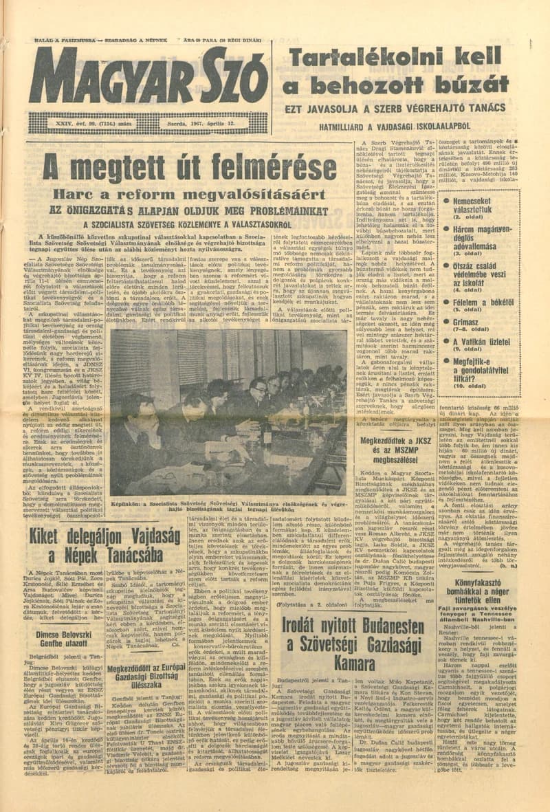 Magyar Szó, 24. évf. 1967. április 12. 99. sz. 1–16. oldal