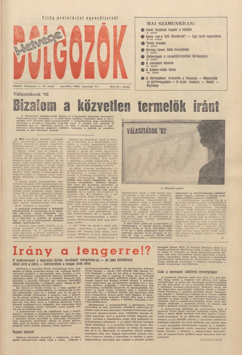 Dolgozók, 36. évf. 1982. március 11. 10. sz.