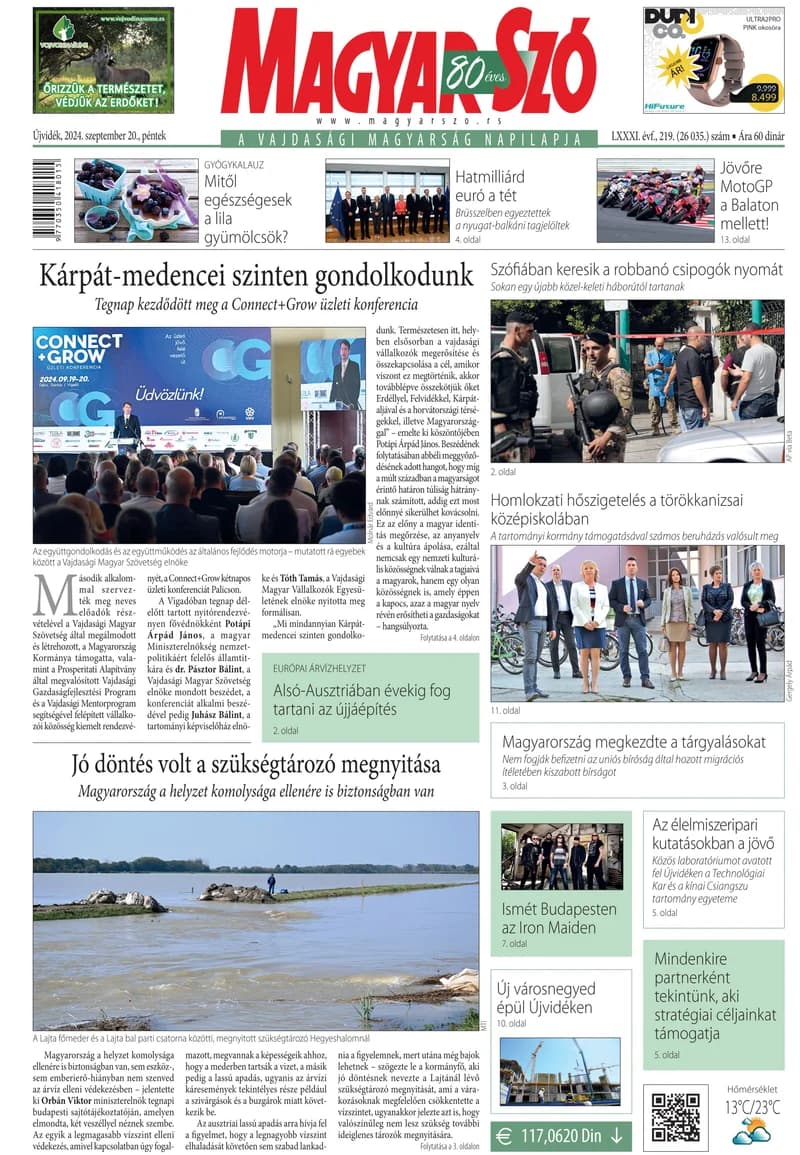 Magyar Szó, 81. évf. 2024. szeptember 20. 219. sz. 1–16. oldal