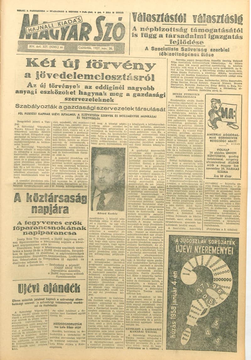 Magyar Szó, 14. évf. 1957. november 28. 327. sz. 1–10. oldal