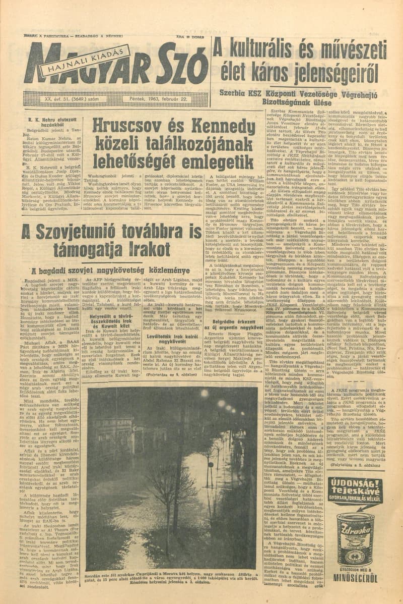 Magyar Szó, 20. évf. 1963. február 22. 51. sz. 1–14. oldal