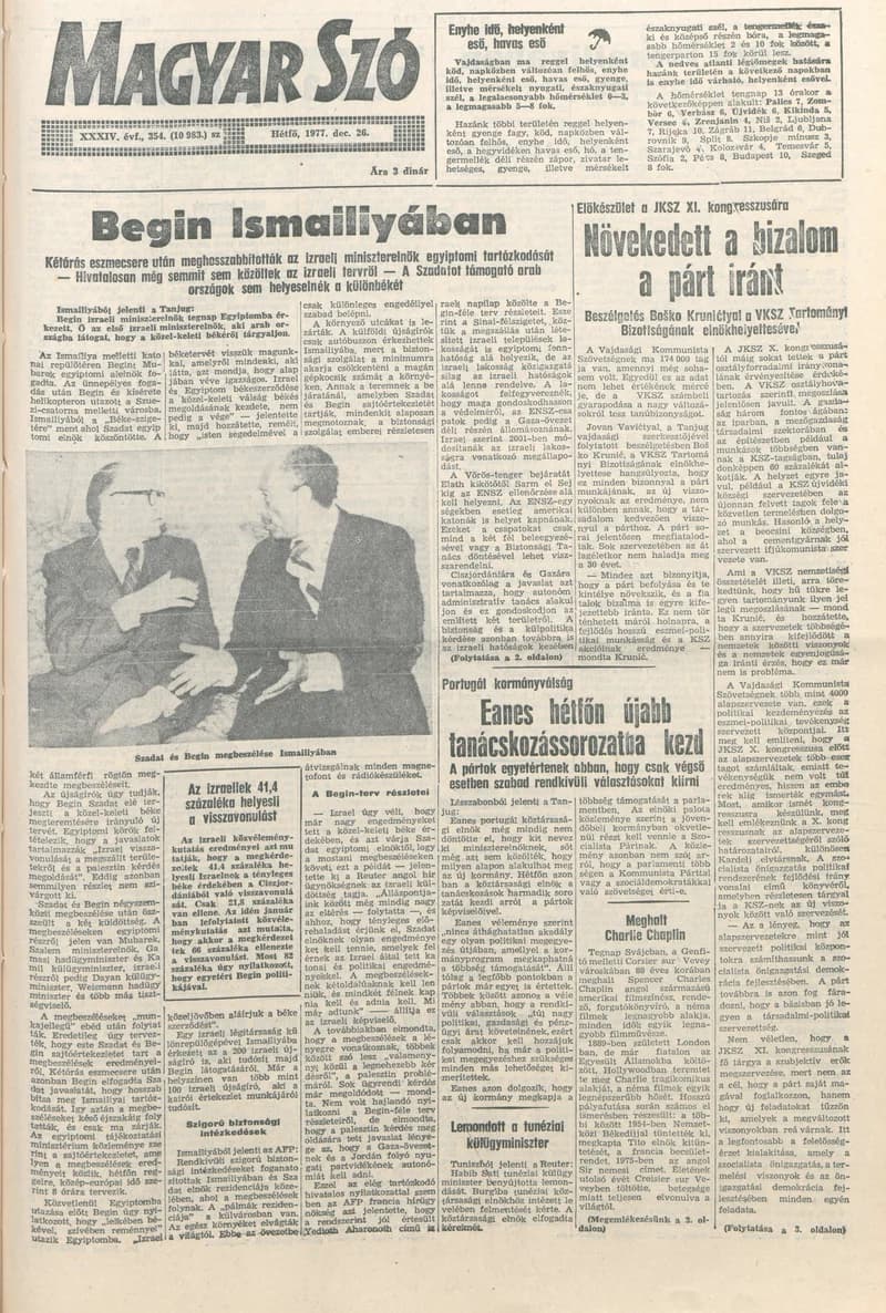 Magyar Szó, 34. évf. 1977. december 26. 354. sz.
