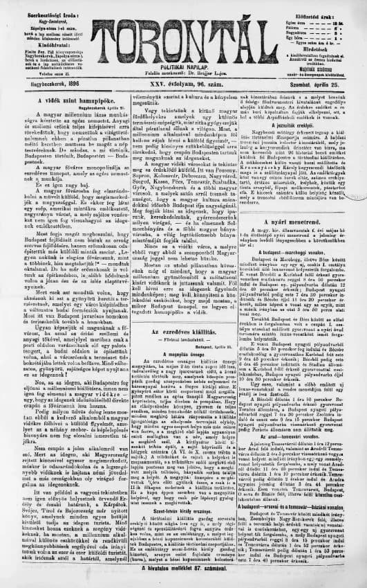 Torontál, 25. évf. 1896. április 25. 96. sz.