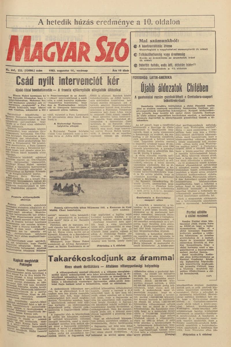 Magyar Szó, 40. évf. 1983. augusztus 14. 222. sz. 1–28. oldal