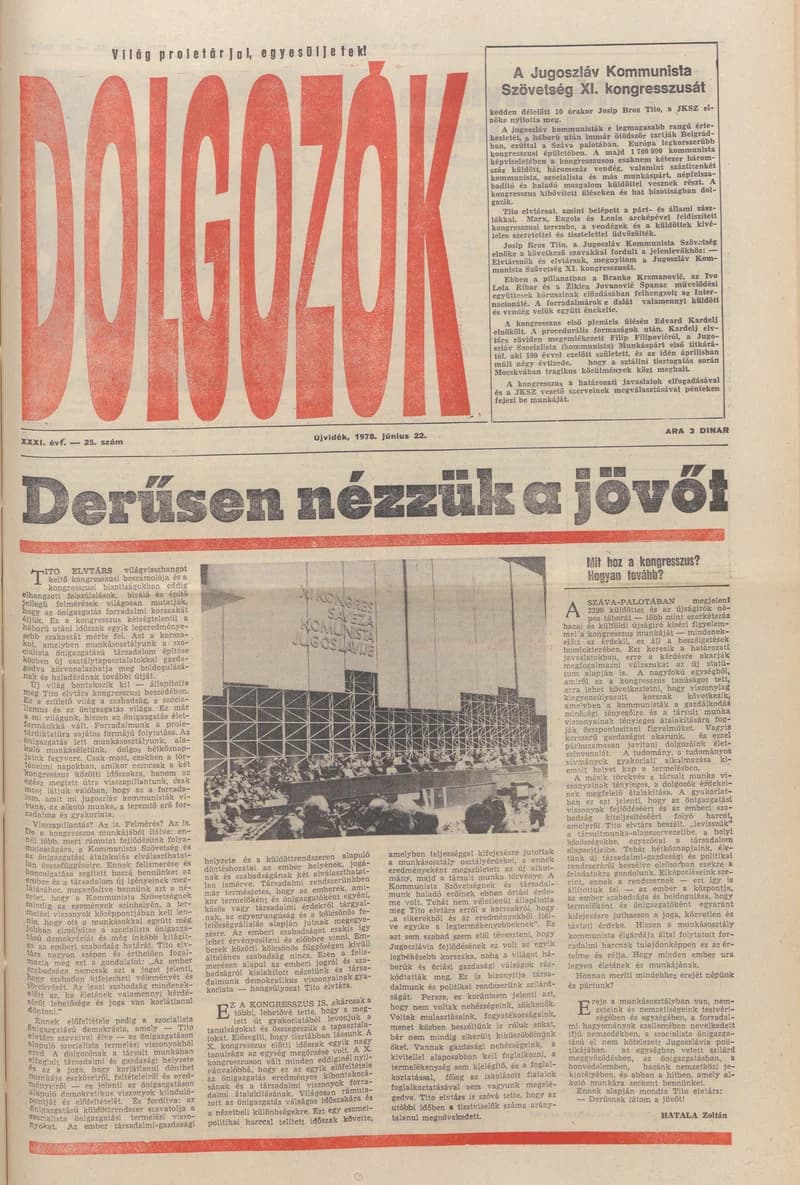 Dolgozók, 32. évf. 1978. június 22. 25. sz.
