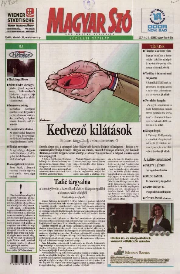 Magyar Szó, 65. évf. 2008. február 9. – 10. 31. sz. 1–28. oldal