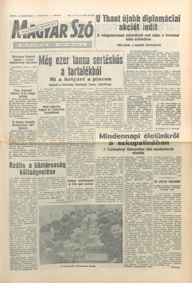 Magyar Szó, 23. évf. 1966. február 19. 48. sz.