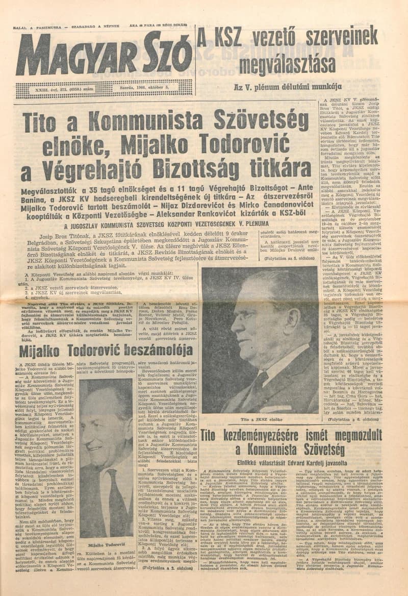 Magyar Szó, 23. évf. 1966. október 5. 273. sz.