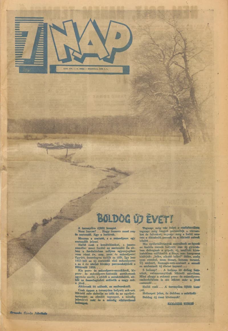 7 Nap, 13. évf. 1958. január 1. 1–2. sz.