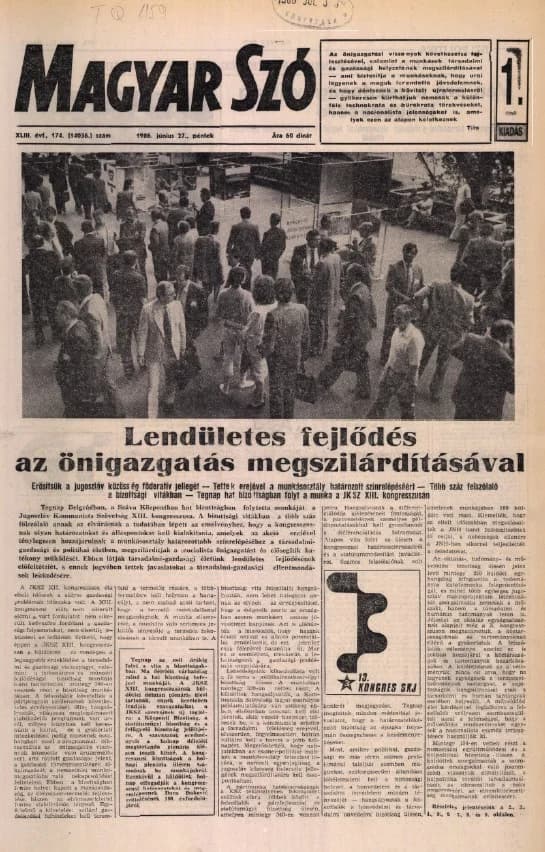 Magyar Szó, 43. évf. 1986. június 27. 174. sz. 1–20. oldal